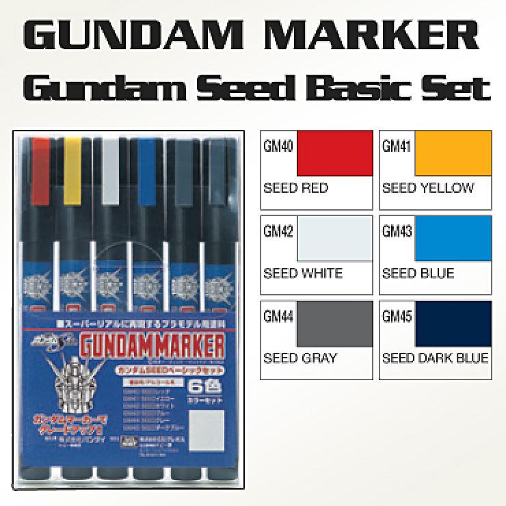 Gundam Marker Seed Basic Set (Set of 6)