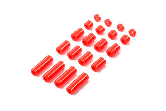 95400 Lightweight Plastic Spacer Set (12/6.7/6/3/1.5mm) Red