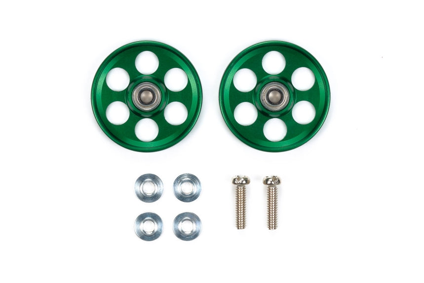 95607 HG Lightweight 19mm Aluminum Ball-Race Rollers (ringless/ Green)