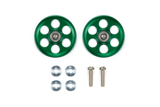 95607 HG Lightweight 19mm Aluminum Ball-Race Rollers (ringless/ Green)