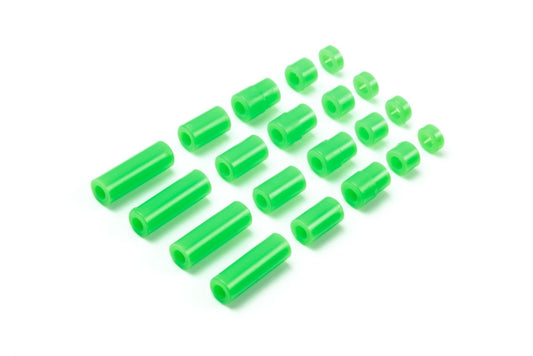 95443 Lightweight Plastic Spacer Set (12/6.7/6/3/1.5mm) Fl Green