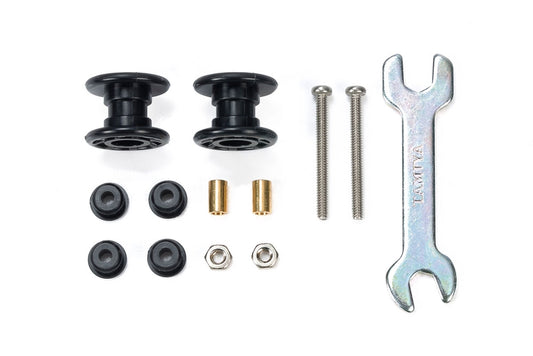 15529 Low Friction Plastic Double Rollers (Black/13/13mm)