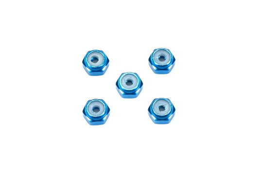 15500 2mm Aluminum Lock Nut (Blue, 5pcs)