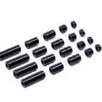 92432 Aluminum Spacer Set (12/6.7/6/3/1.5mm, 4 pcs each) Black